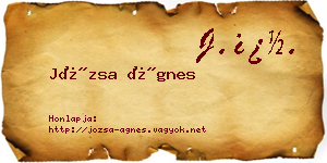 Józsa Ágnes névjegykártya